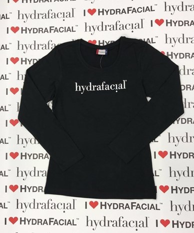 HydraFacial naisten musta pitkähihainen paita (koko L)