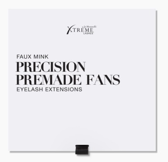 X50 Black Faux Mink Precision Premade Fans 0.05 mm | 7-15 mm | 3D
