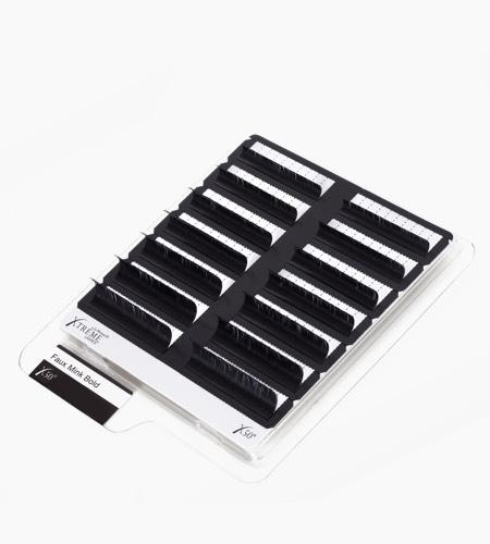 [38010701] X50 Black Faux Mink Lash Tray 0.07 8-14mm multi-length