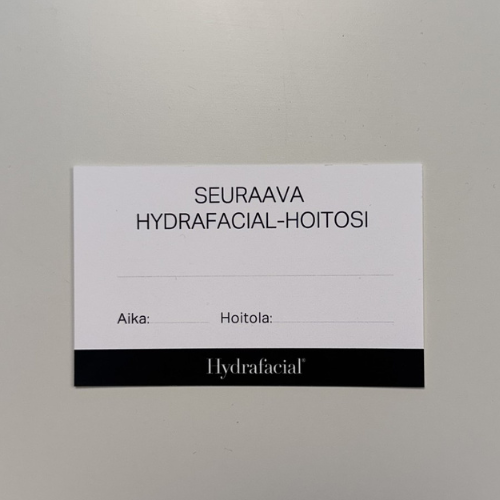 [260600511] HydraFacial ajanvarauskortti