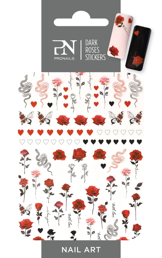 [30164] Dark Roses Nail Stickers